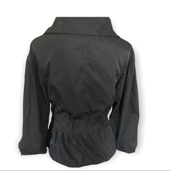 1 Madison Luxe Outerwear Jacket Black Nylon Blouson Sleeves Zip Up M - Picture 2 of 15
